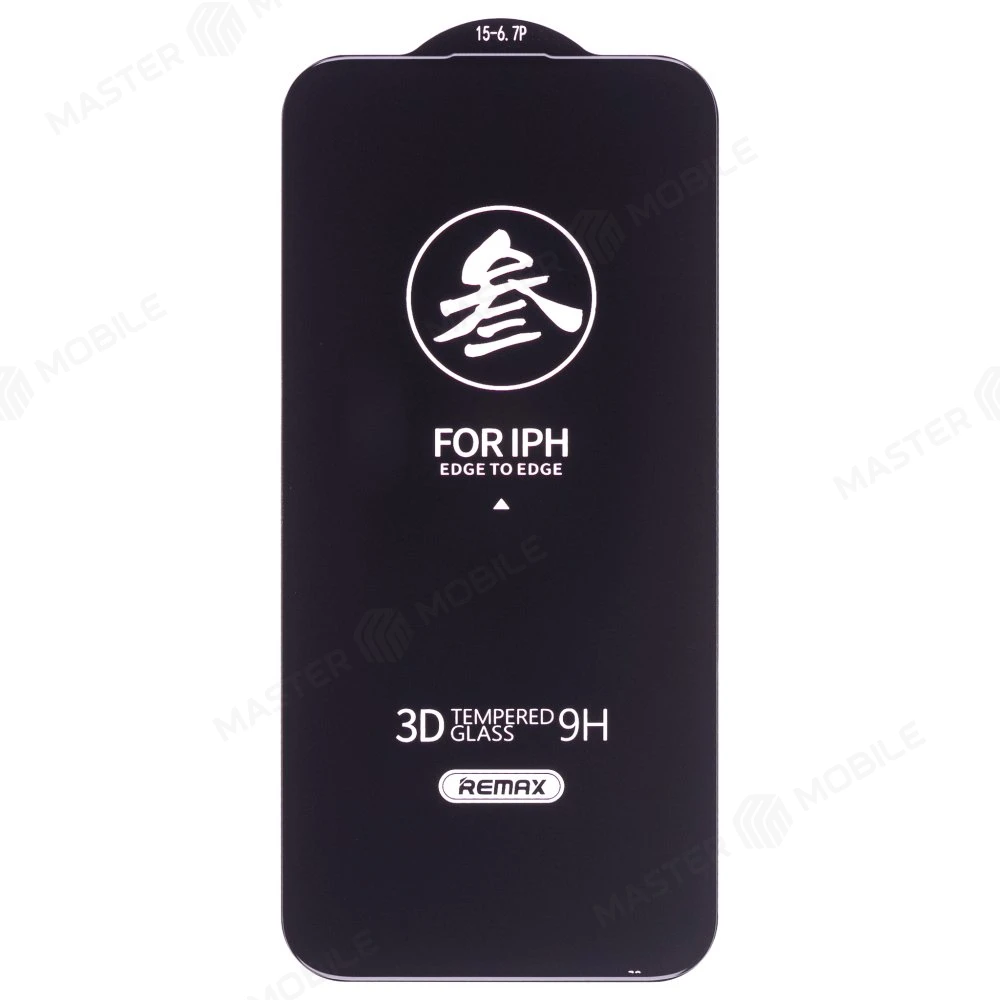 Защитное стекло Remax Medicine Glass GL-27 для Apple iPhone 15 Pro Max (черный) фото №3