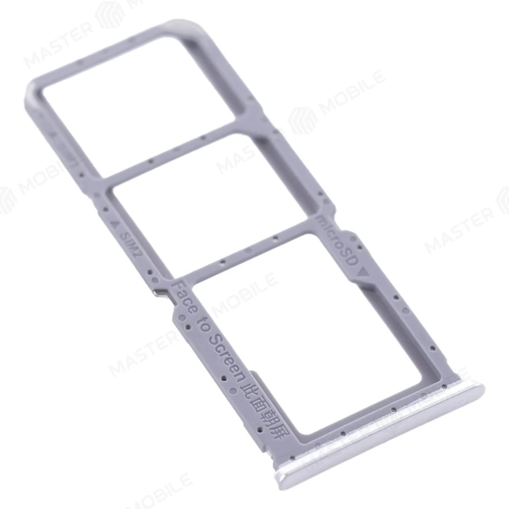 Держатель сим-карты для Realme 8 Pro (RMX3081) (серебристый) фото №3