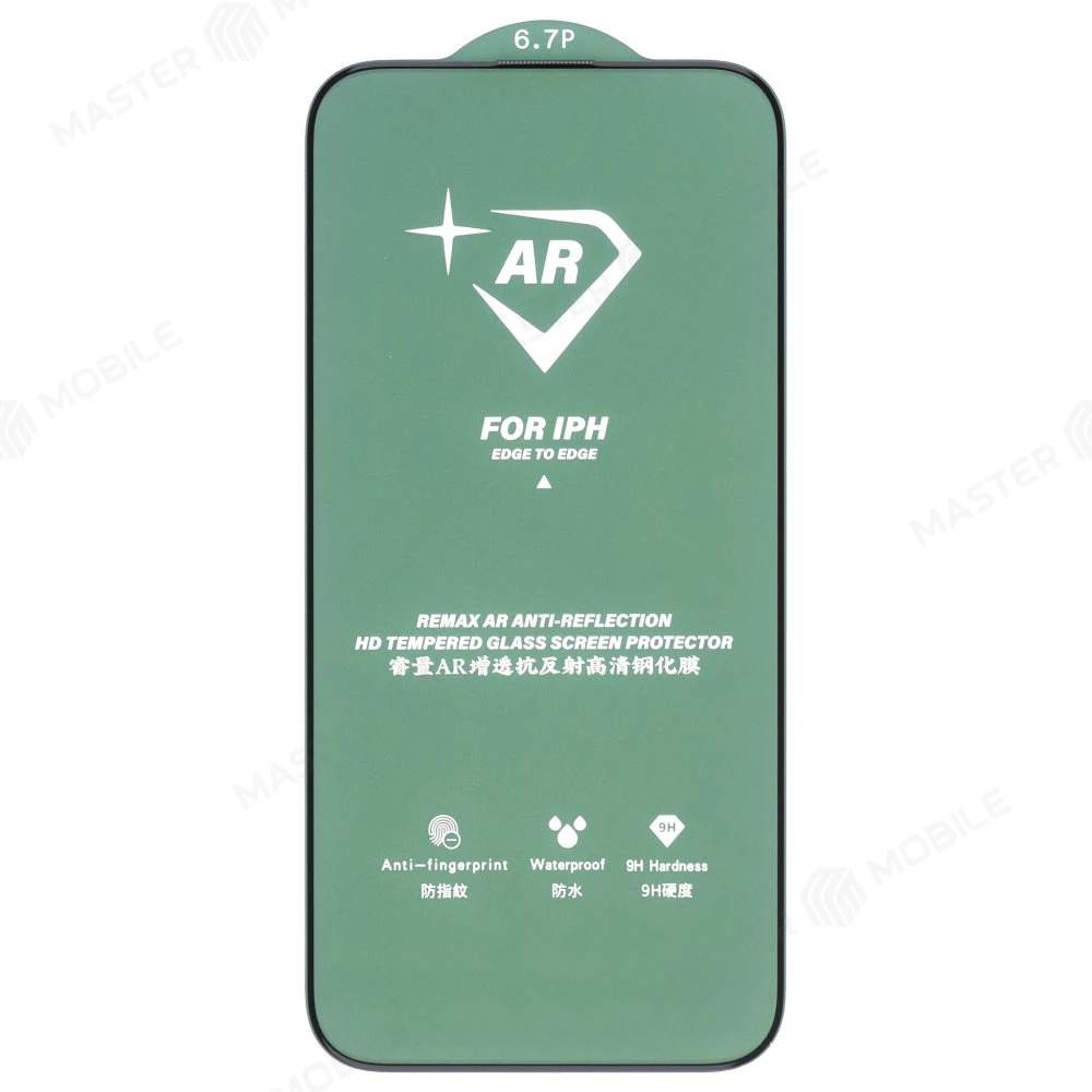 Защитное стекло Remax Corning Glass GL-86 для Apple iPhone 14 Pro Max (антибликовое) (черный) фото №3