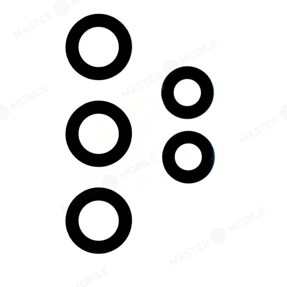 Стекло задней камеры для Samsung A235 Galaxy A23 (без рамки) (черный) 