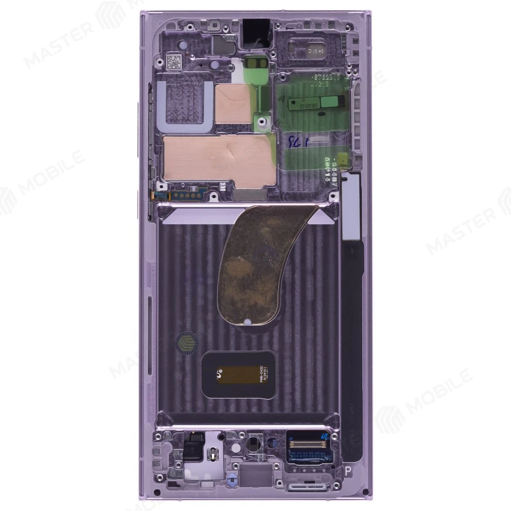 Дисплей для Samsung S918 Galaxy S23 Ultra + тачскрин (розовый) (в рамке) (ORIG100) (возможен дефект ЛКП) фото №2