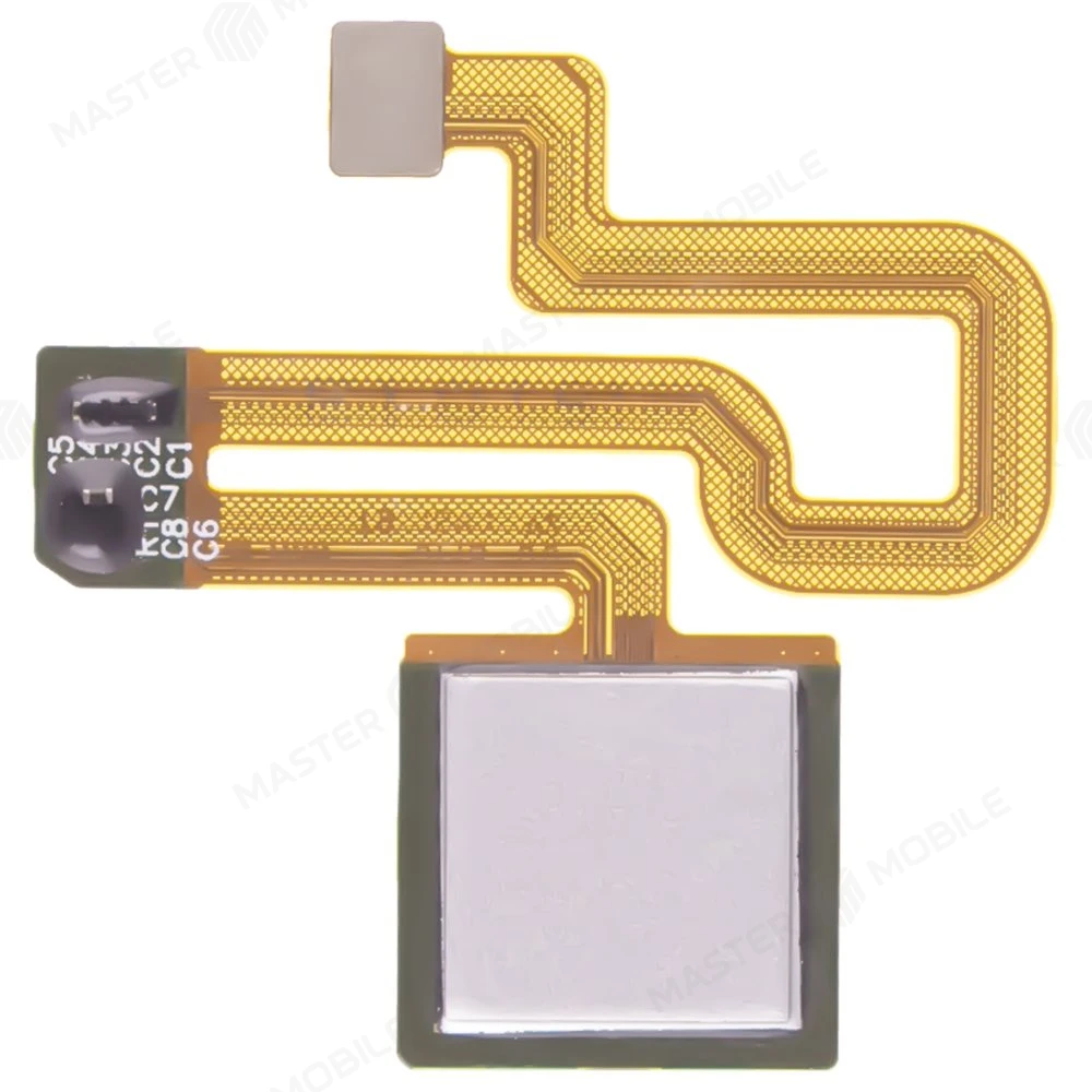 Шлейф для Xiaomi Redmi Note 3 (2015116) / Redmi Note 3 Pro (2015161) с комп. + сканер отпечатка пальца (серебристый)  фото №1