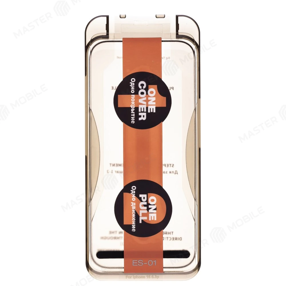 Защитное стекло Remax Tempred Glass ES-01 с аппликатором для Apple iPhone 13 / iPhone 13 Pro / iPhone 14 / iPhone 16E (черный) фото №3