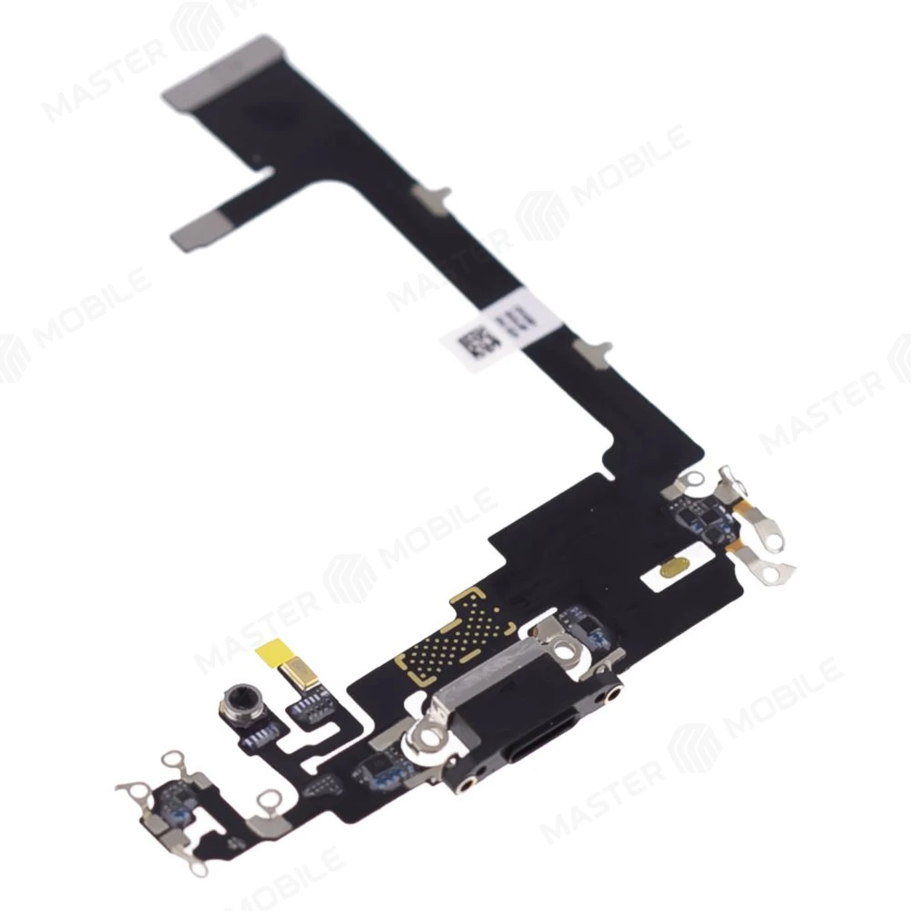 Шлейф для Apple iPhone 11 Pro с комп. + разъем зарядки + микрофон (черный)  фото №3