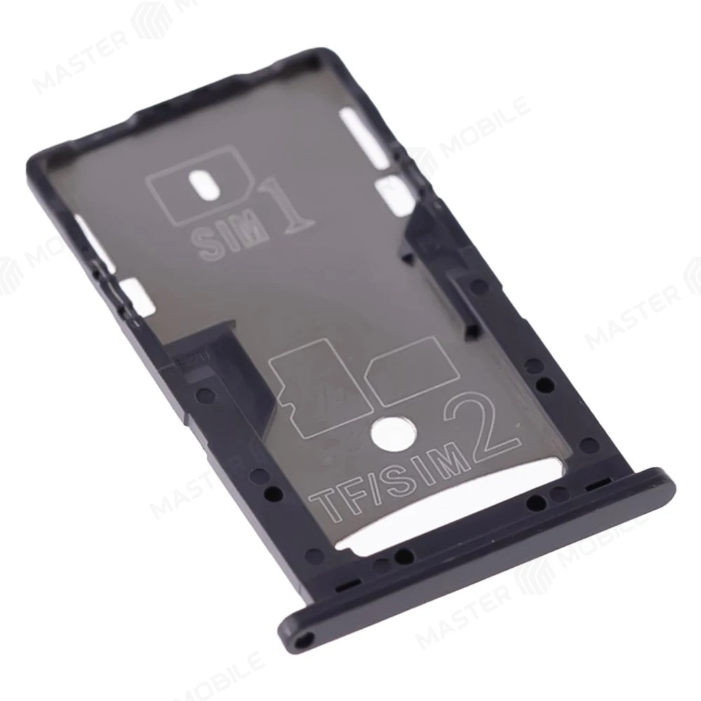 Держатель сим-карты + карты памяти (MicroSD) для Xiaomi Redmi 4A (черный)  фото №3