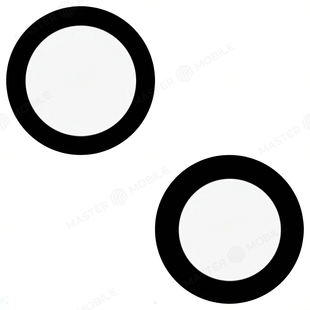 Стекло задней камеры для Apple iPhone 13 / iPhone 13 mini (комплект 2 шт.) (без рамки) (черный)  