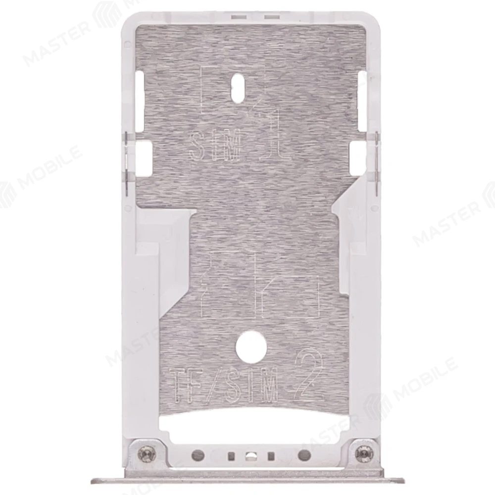 Держатель сим-карты + карты памяти (MicroSD) для Xiaomi Redmi 4A (серебристый)  фото №1