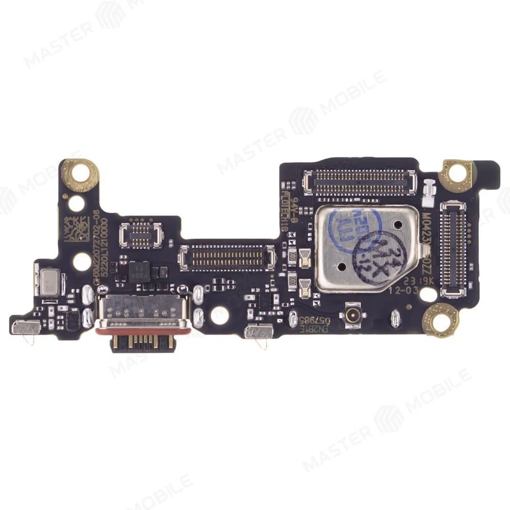 Нижняя плата для Xiaomi 12T (22071212AG) / 12T Pro (22081212UG) с комп. + разъем зарядки + микрофон + разъем SIM (ORIG100) фото №1