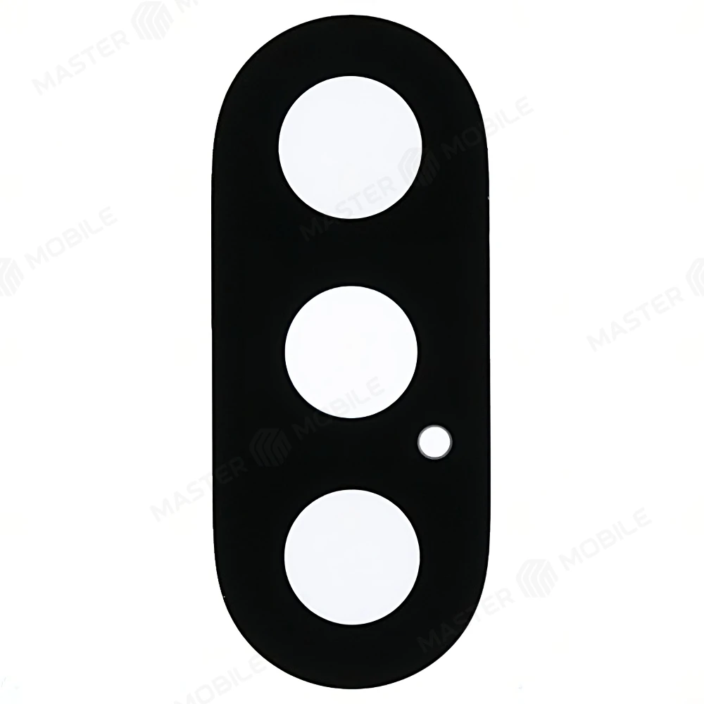 Стекло задней камеры для Apple iPhone X (без рамки) (черный)  