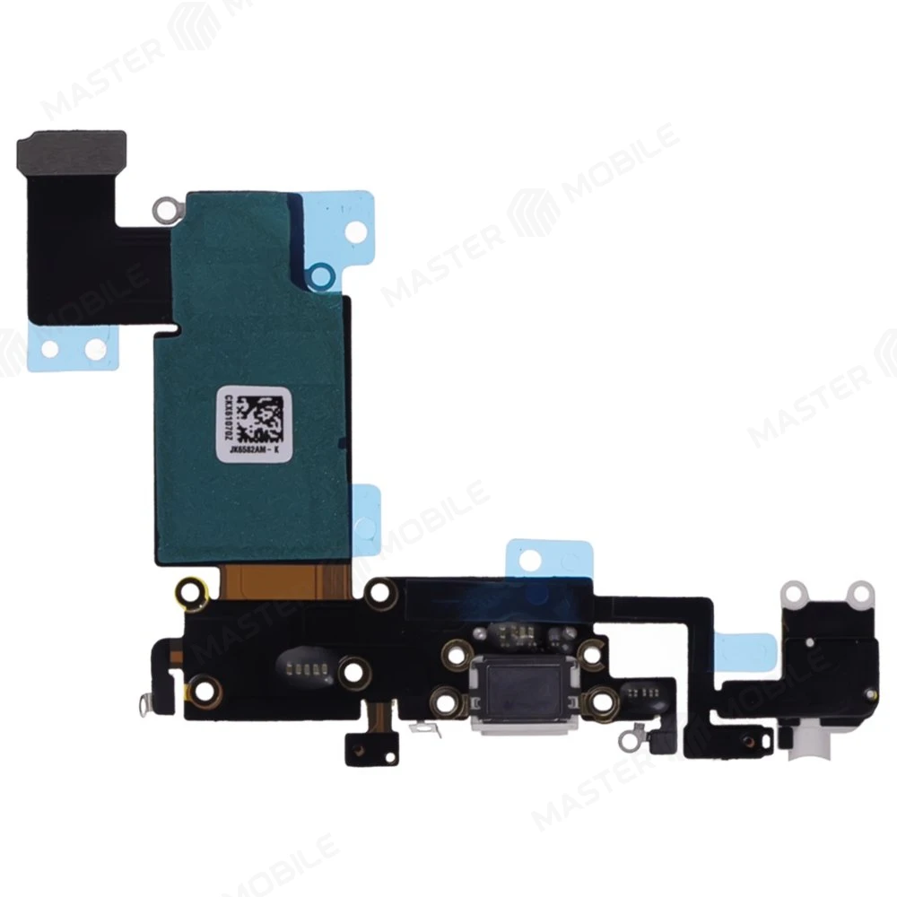 Шлейф для Apple iPhone 6s Plus с комп. + разъем зарядки/гарнитуры + микрофон (белый)  фото №2