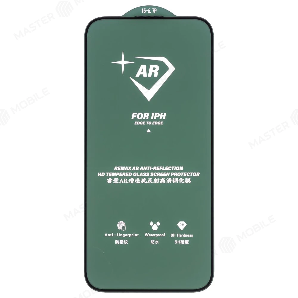 Защитное стекло Remax Corning Glass GL-86 для Apple iPhone 15 Pro Max (антибликовое) (черный) фото №3