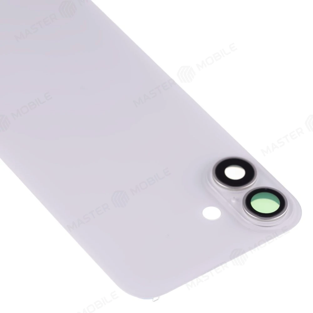 Задняя крышка для Apple iPhone 16 Plus (белый) (в сборе со стеклом камеры) (Premium)  фото №3