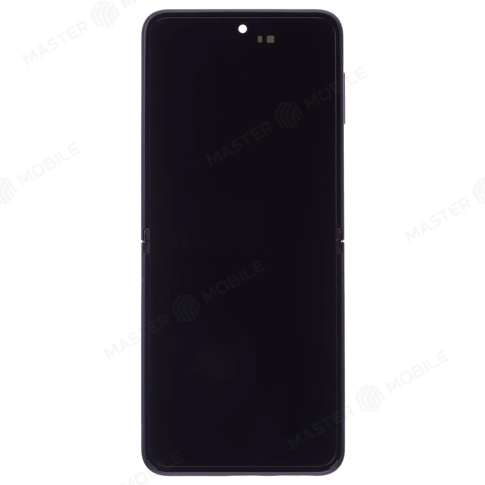Дисплей для Samsung F711 Galaxy Z Flip 3 + тачскрин (внутренний) (черный) (в рамке) (ORIG100) (возможен дефект ЛКП) фото №1