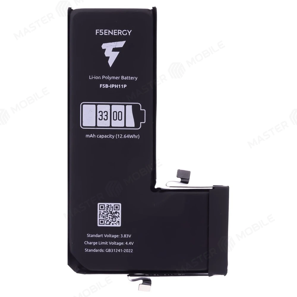 Аккумулятор для Apple iPhone 11 Pro (F5ENERGY) (усиленный) (3300 мАч) (SPECIAL EDITION) + двухсторонний скотч фото №1