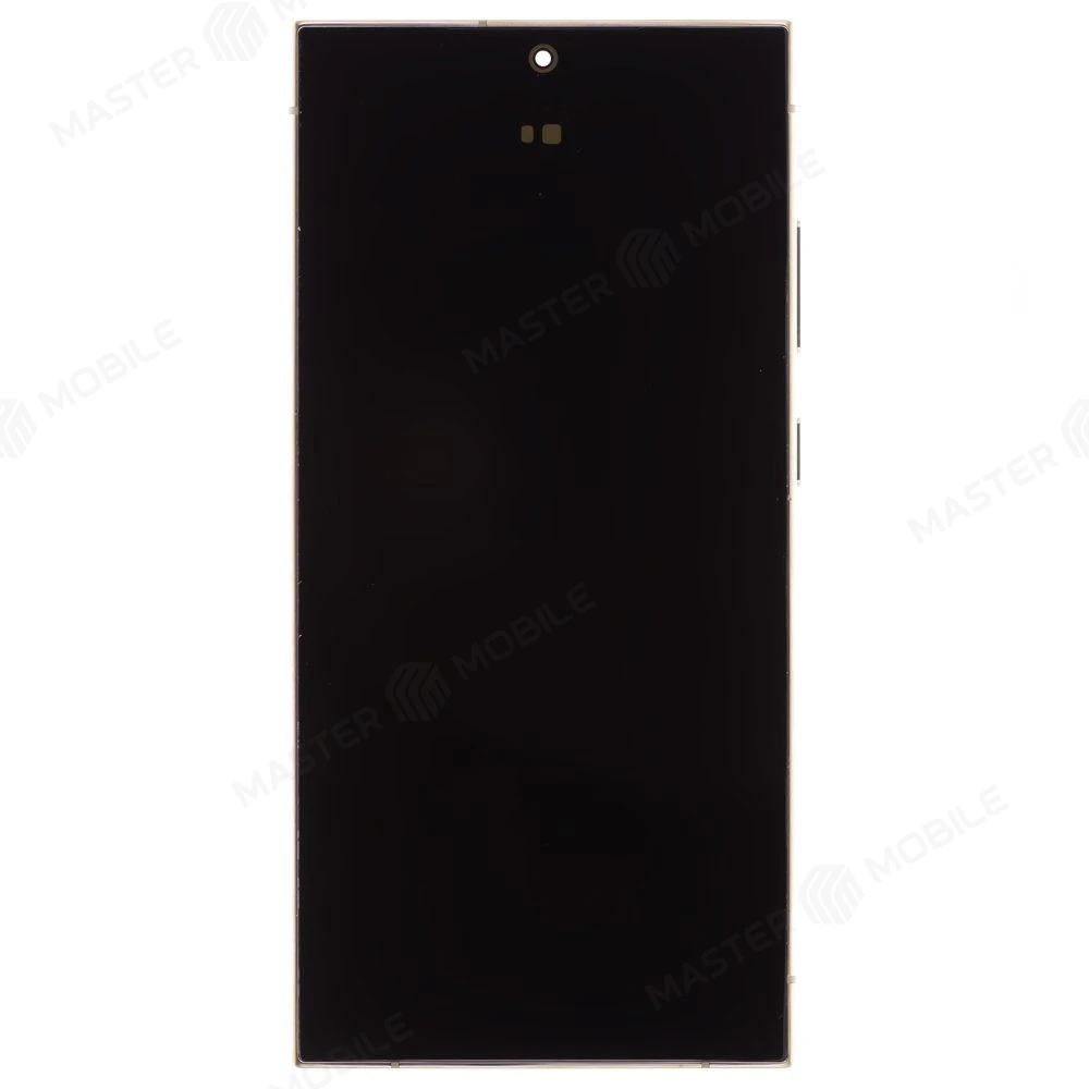 Дисплей для Samsung S928 Galaxy S24 Ultra + тачскрин (золотистый) (в рамке) (ORIG100) (возможен дефект ЛКП) фото №1