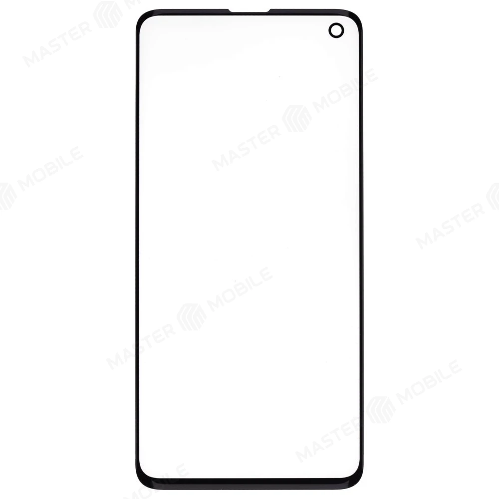 Стекло модуля для Samsung G973 Galaxy S10 + OCA (черный)  фото №1