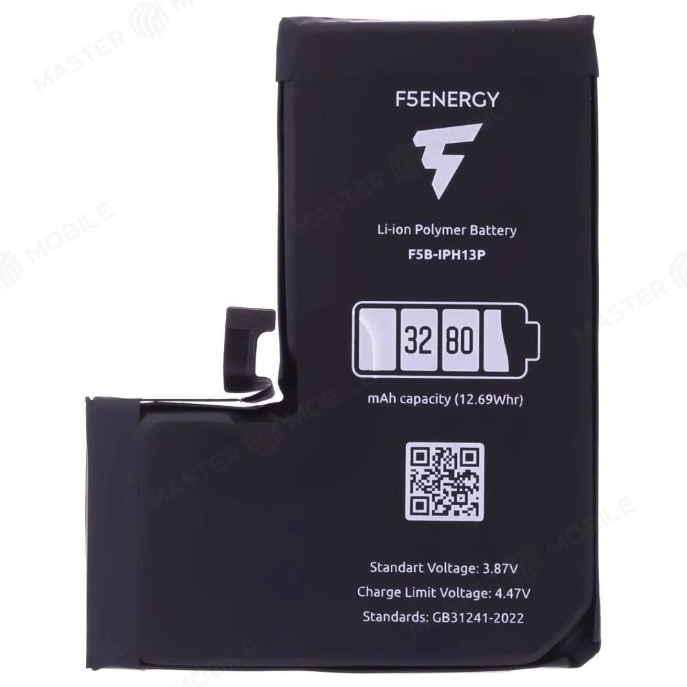 Аккумулятор для Apple iPhone 13 Pro (F5ENERGY) (усиленный) (3280 мАч) (SPECIAL EDITION) + двухсторонний скотч фото №1