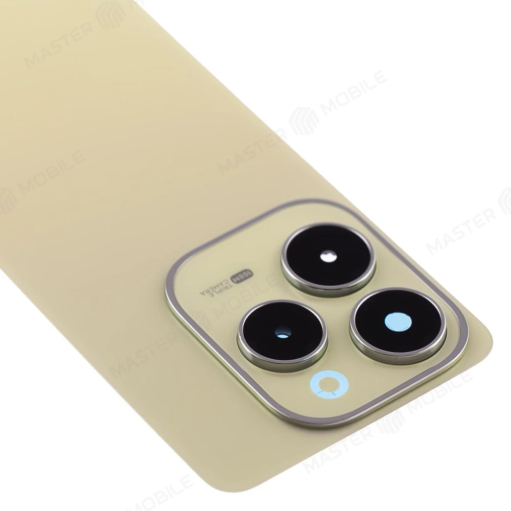 Задняя крышка для Infinix Hot 40 Pro (X6837) (золотистый) (в сборе со стеклом камеры) фото №3