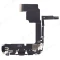 Шлейф для Apple iPhone 15 Pro с комп. + разъем зарядки + микрофон (черный) (ORIG100) фото №2