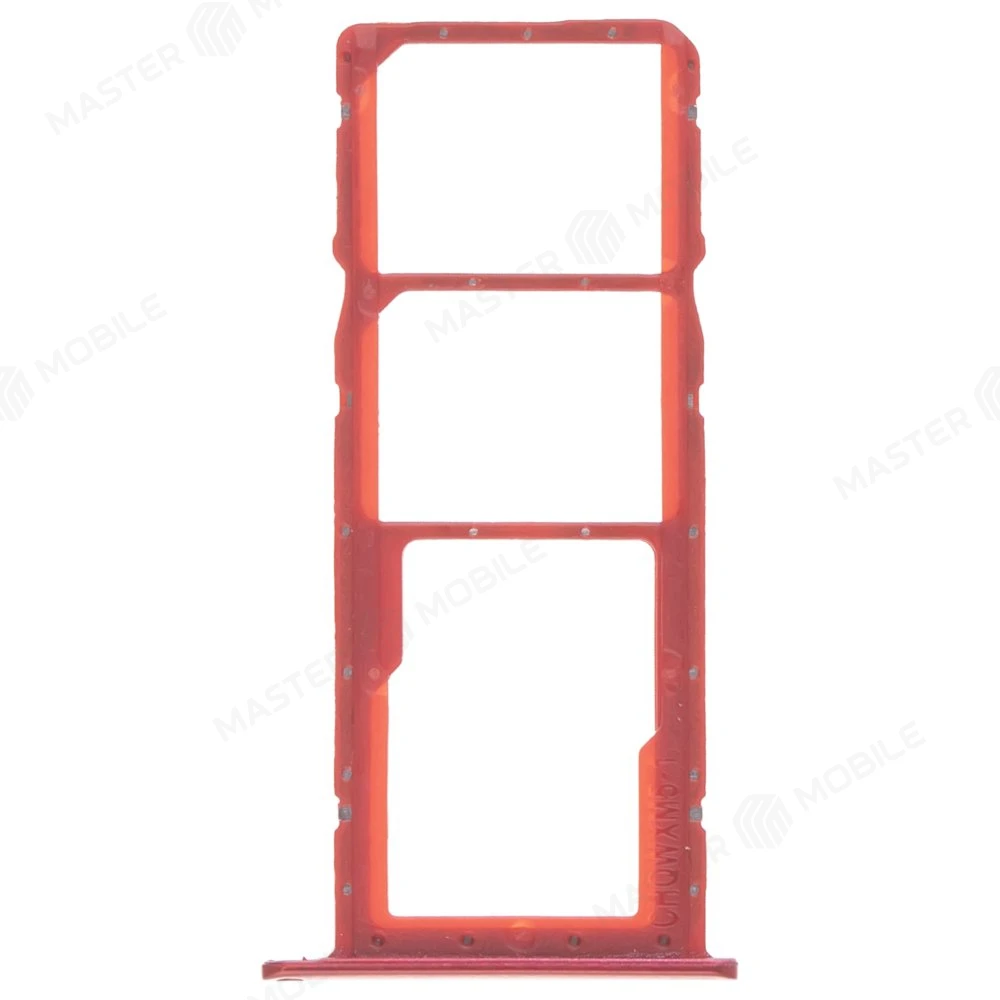 Держатель сим-карты для Huawei Y7 2019 (DUB-LX1) / Y7 Pro 2019 (DUB-LX2) (красный) фото №2