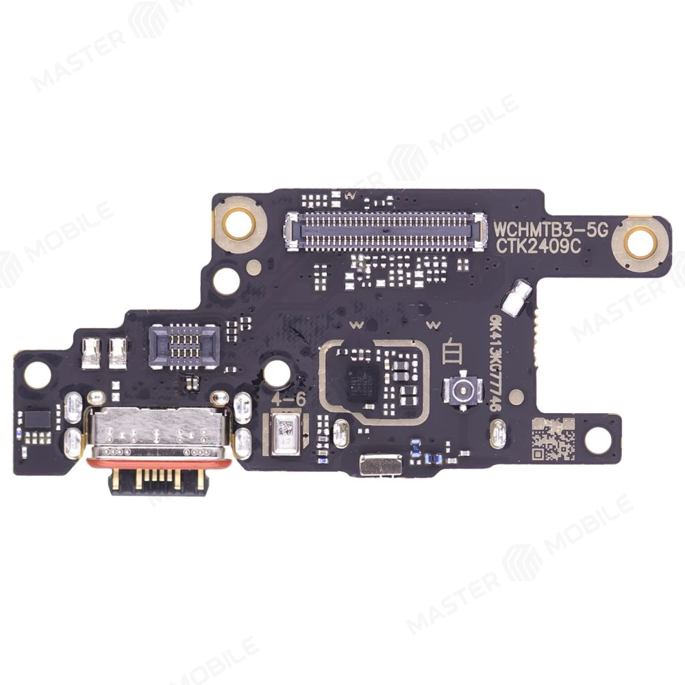 Нижняя плата для Xiaomi Poco F6 (24069PC21G) с комп. + разъем зарядки + микрофон + разъем SIM фото №1