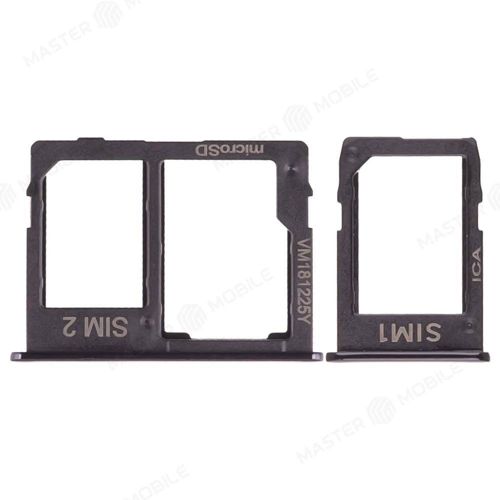 Держатель сим-карты для Samsung J415 Galaxy J4+ (2018) / J610 Galaxy J6+ (2018) (черный) фото №1