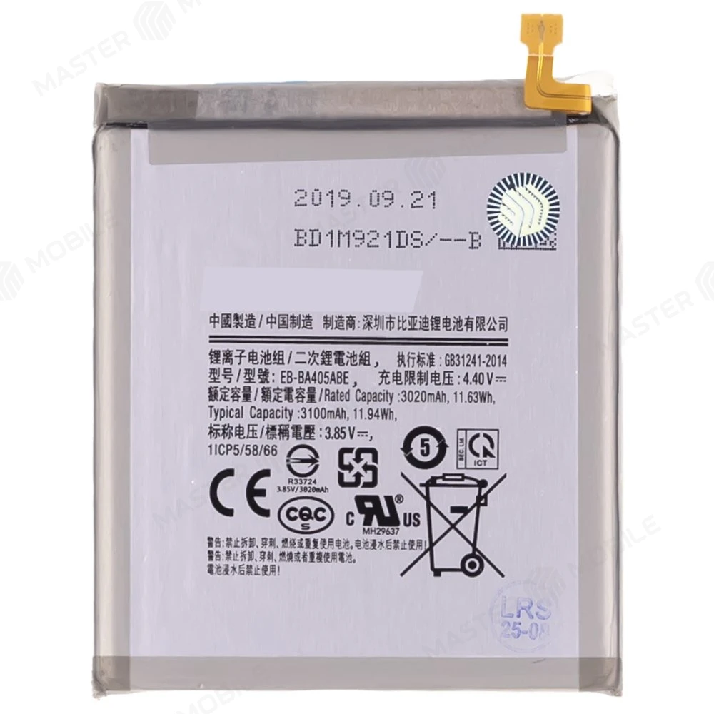 Аккумулятор для Samsung A405 Galaxy A40 (EB-BA405ABE) (ORIG100) (SP) фото №1