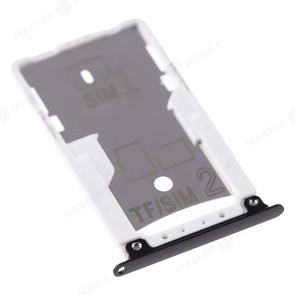 Держатель сим-карты + карты памяти (MicroSD) для Xiaomi Redmi 4 / Redmi 4 Prime (Pro) (черный)  фото №3