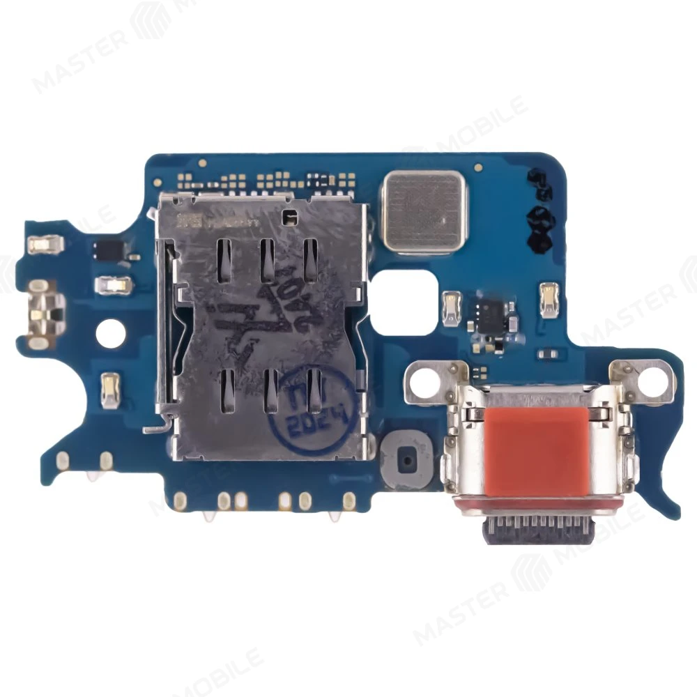 Нижняя плата для Samsung S901 Galaxy S22 с комп. + разъем зарядки + микрофон + разъем SIM (ORIG100) фото №2