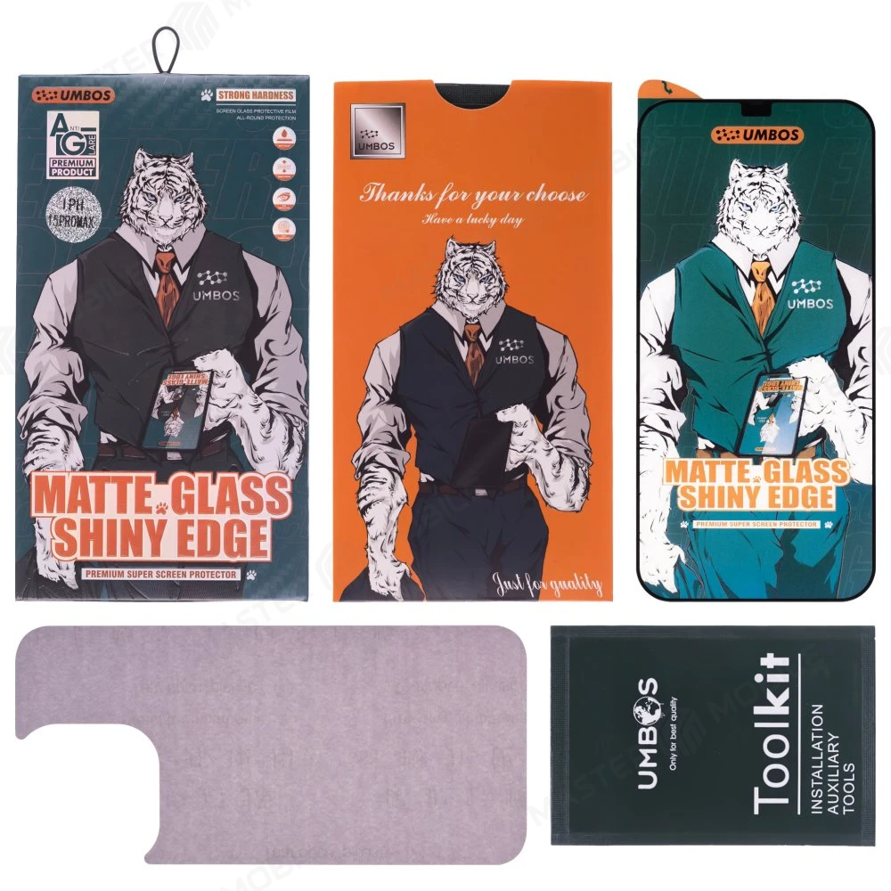 Защитное стекло для Apple iPhone 15 Pro Max (матовый) (черный) фото №2