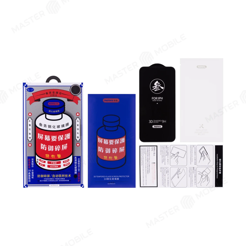 Защитное стекло Remax Medicine Glass GL-27 для Apple iPhone 15 Plus / iPhone 16 Plus (черный) фото №4