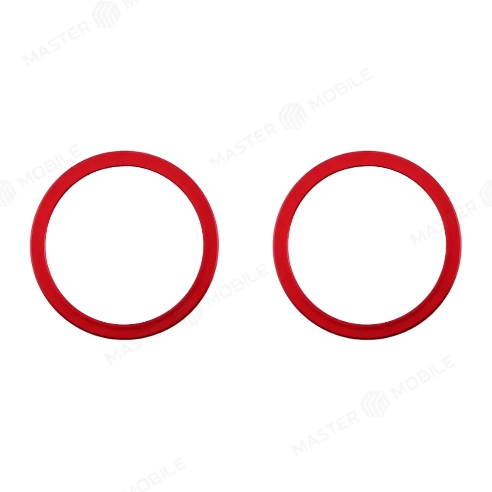 Рамка стекла задней камеры для Apple iPhone 11 (комплект 2 шт.) (красный)  