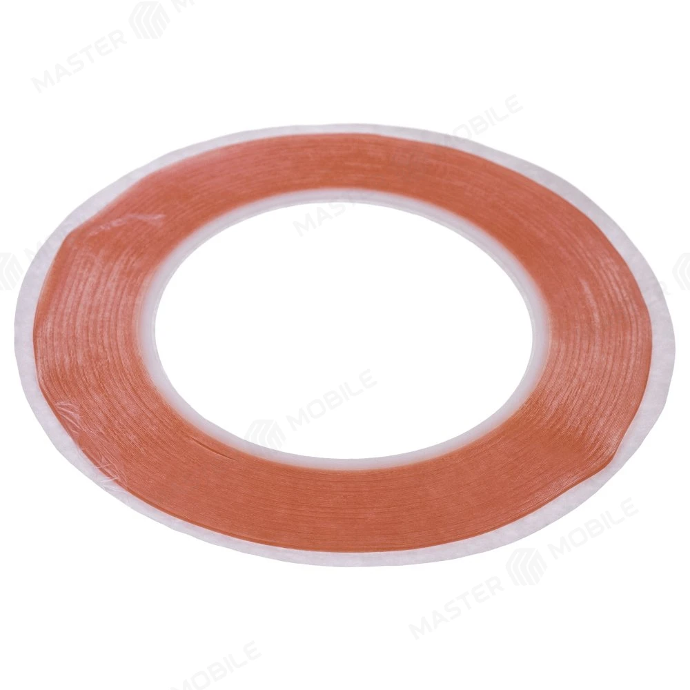 Скотч 3M двусторонний 50 м х 1 мм, красный фото №2