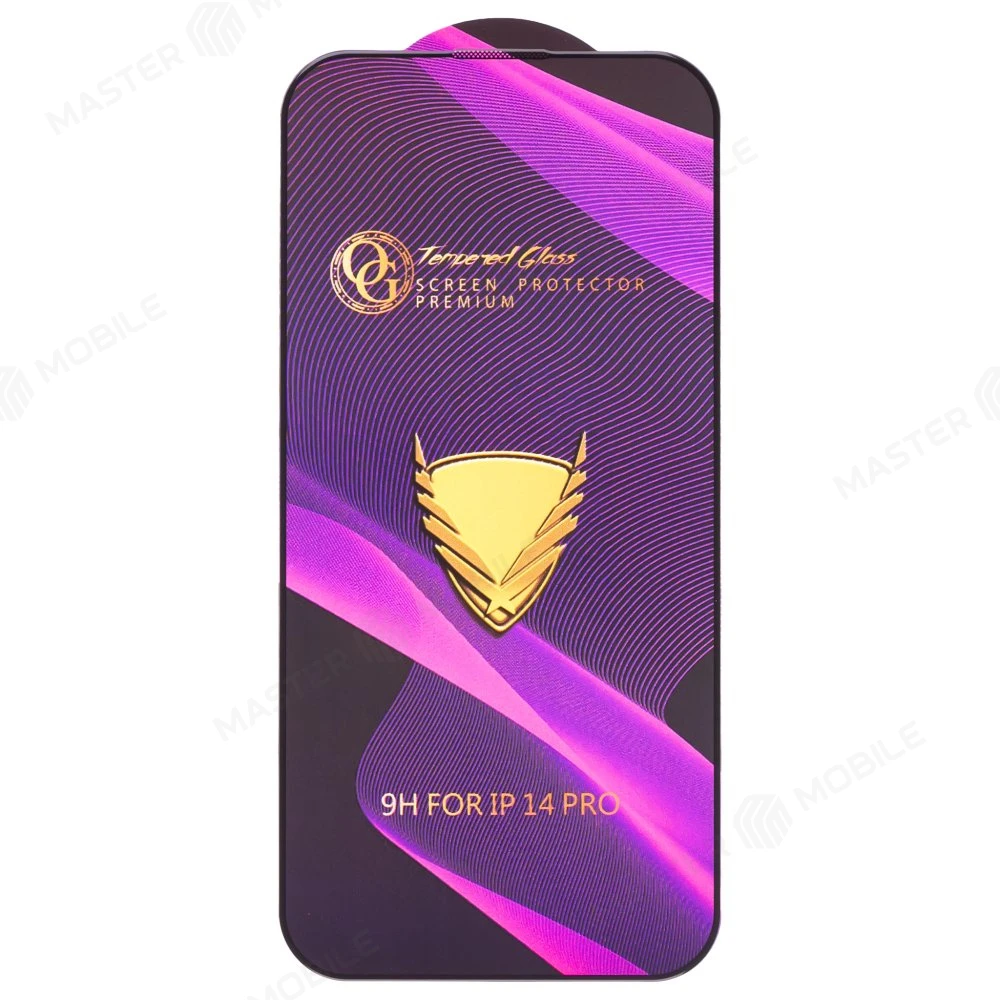 Защитное стекло OG Glass (3 в 1) для Apple iPhone 14 Pro (черный) фото №1