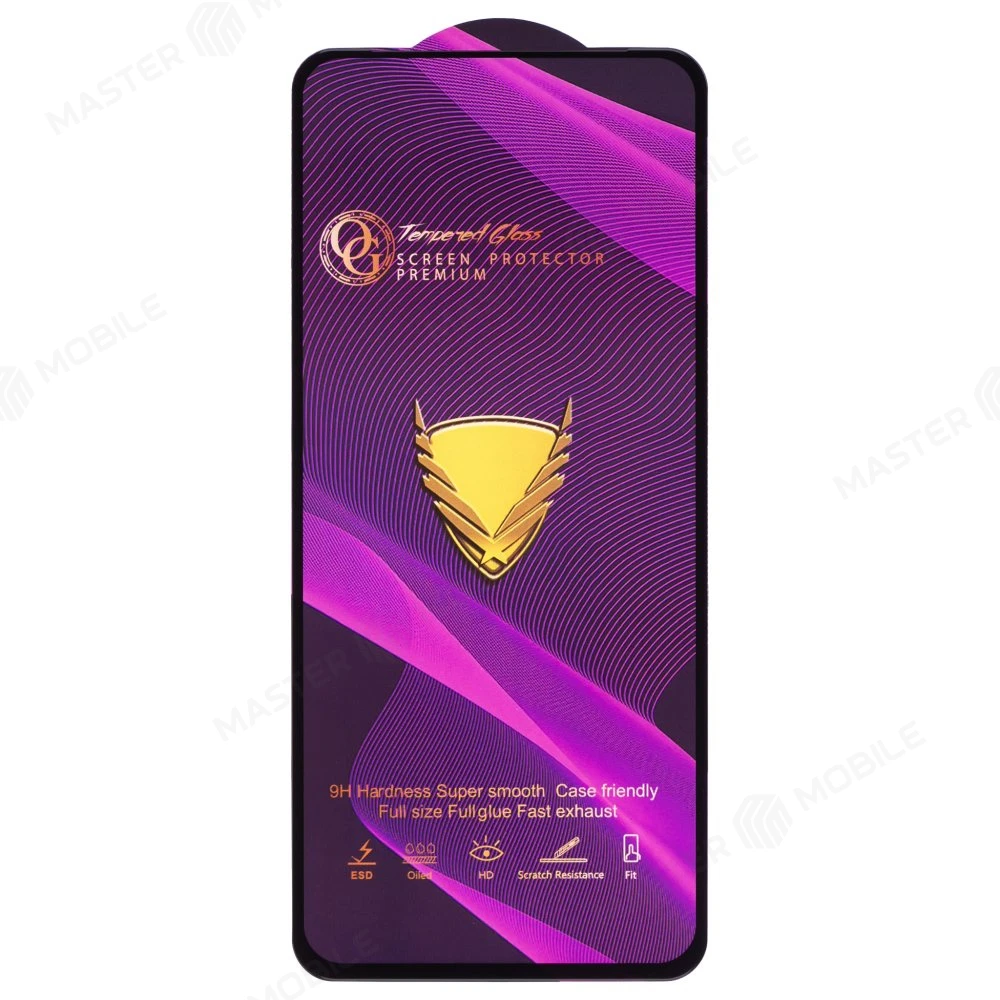 Защитное стекло OG Glass (3 в 1) для Itel S24 (S667LN) (черный) фото №1