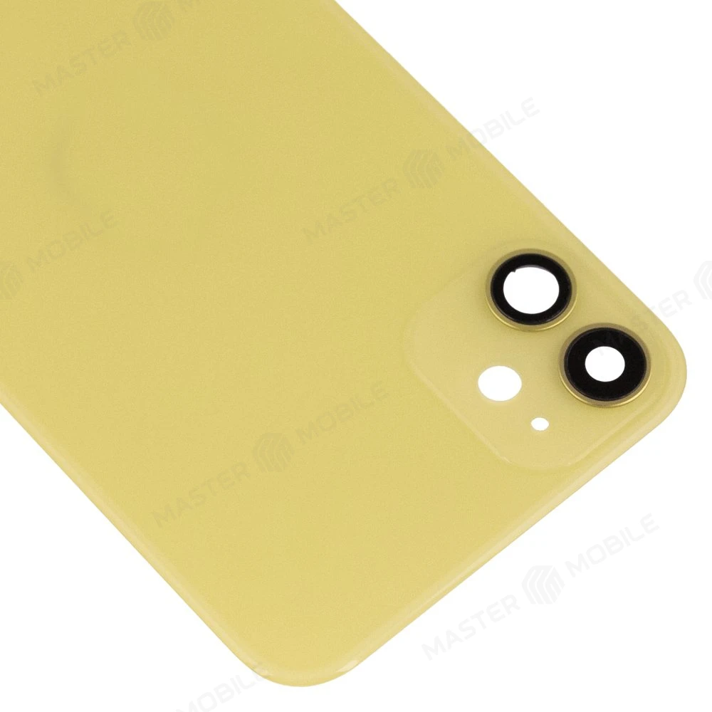 Задняя крышка для Apple iPhone 11 (желтый) (в сборе со стеклом камеры) (Premium) фото №3