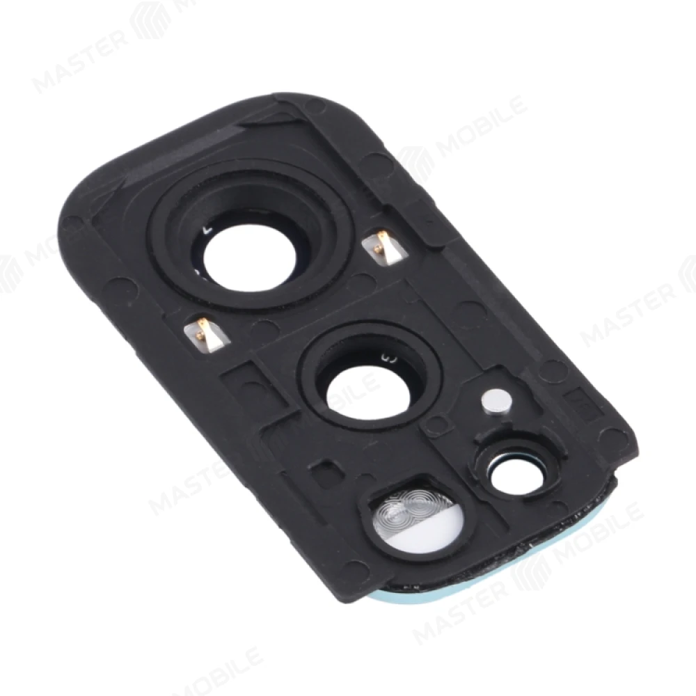 Стекло задней камеры для OnePlus Nord 2 5G (DN2103) (в рамке) (голубой) фото №2