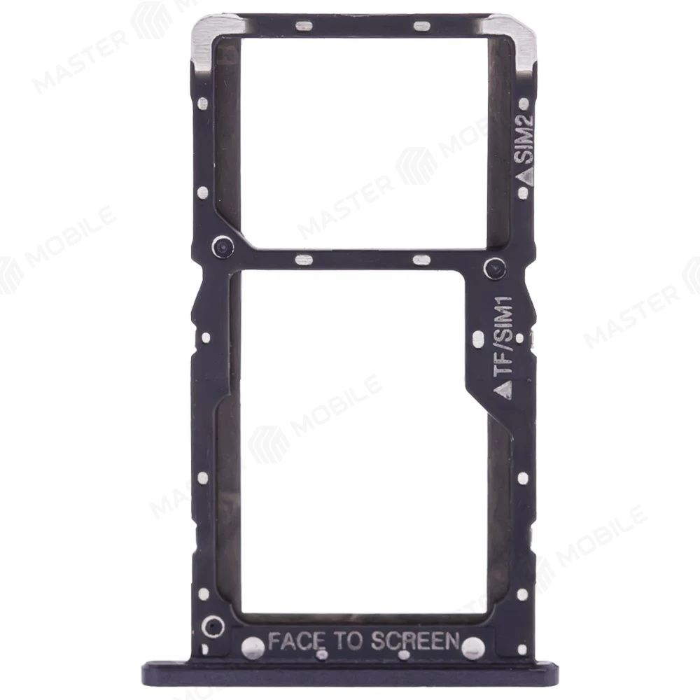 Держатель сим-карты для Xiaomi Pocophone F1 (M1805E10A) (черный)  фото №1