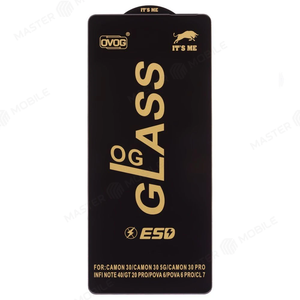 Защитное стекло OG Glass для Tecno Camon 30 Pro 5G (CL8) (черный)  фото №1