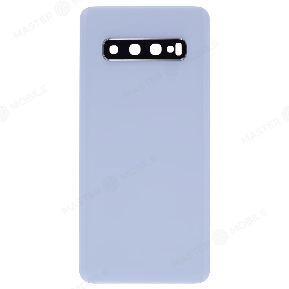Задняя крышка для Samsung G973 Galaxy S10 (белый) (в сборе со стеклом камеры) фото №1