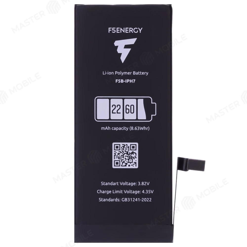 Аккумулятор для Apple iPhone 7 (F5ENERGY) (усиленный) (2400 мАч) (SPECIAL EDITION) + двухсторонний скотч фото №1