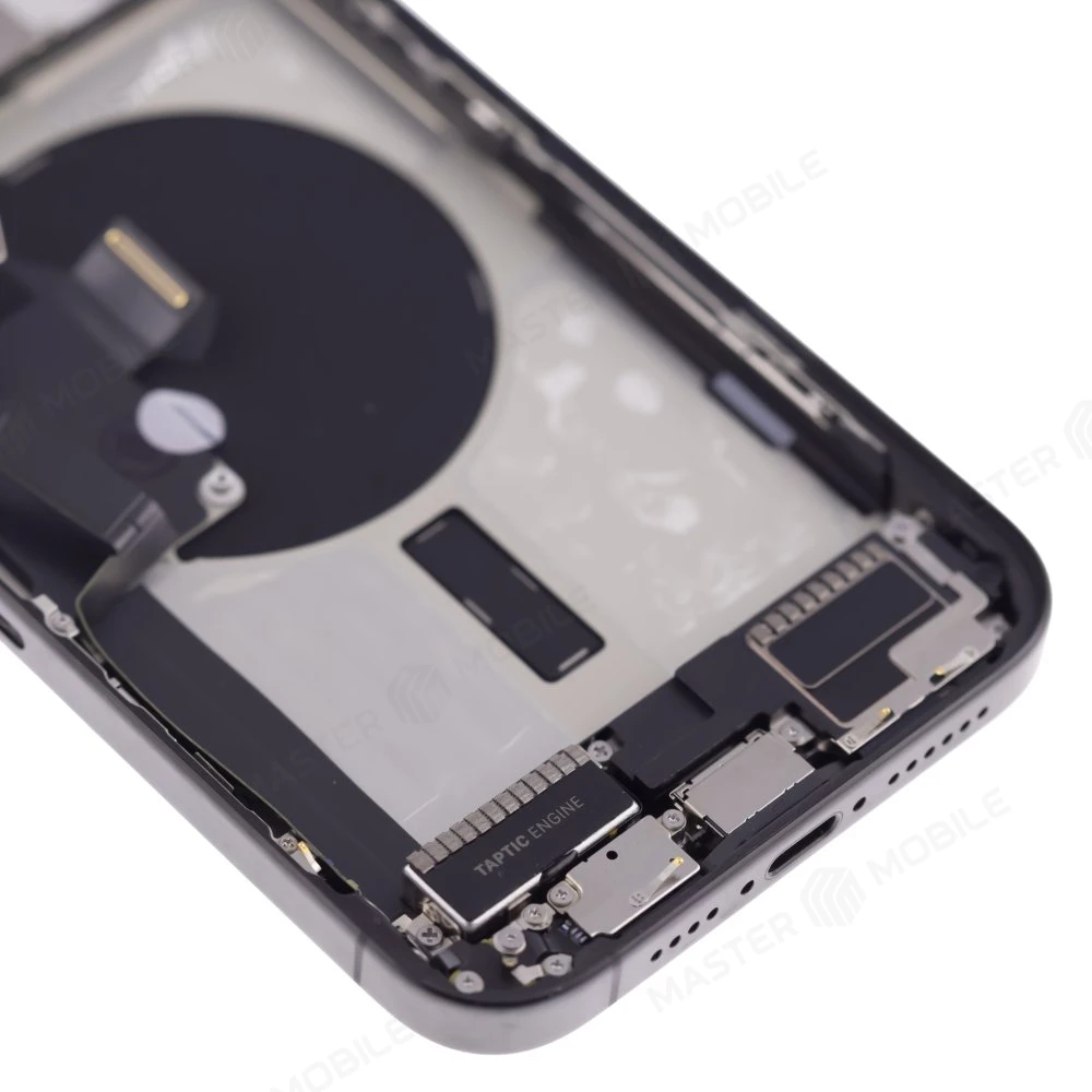 Корпус для Apple iPhone 15 Pro Max (черный) (в сборе) (с разбора) (ORIG100) (возможен дефект ЛКП) фото №4