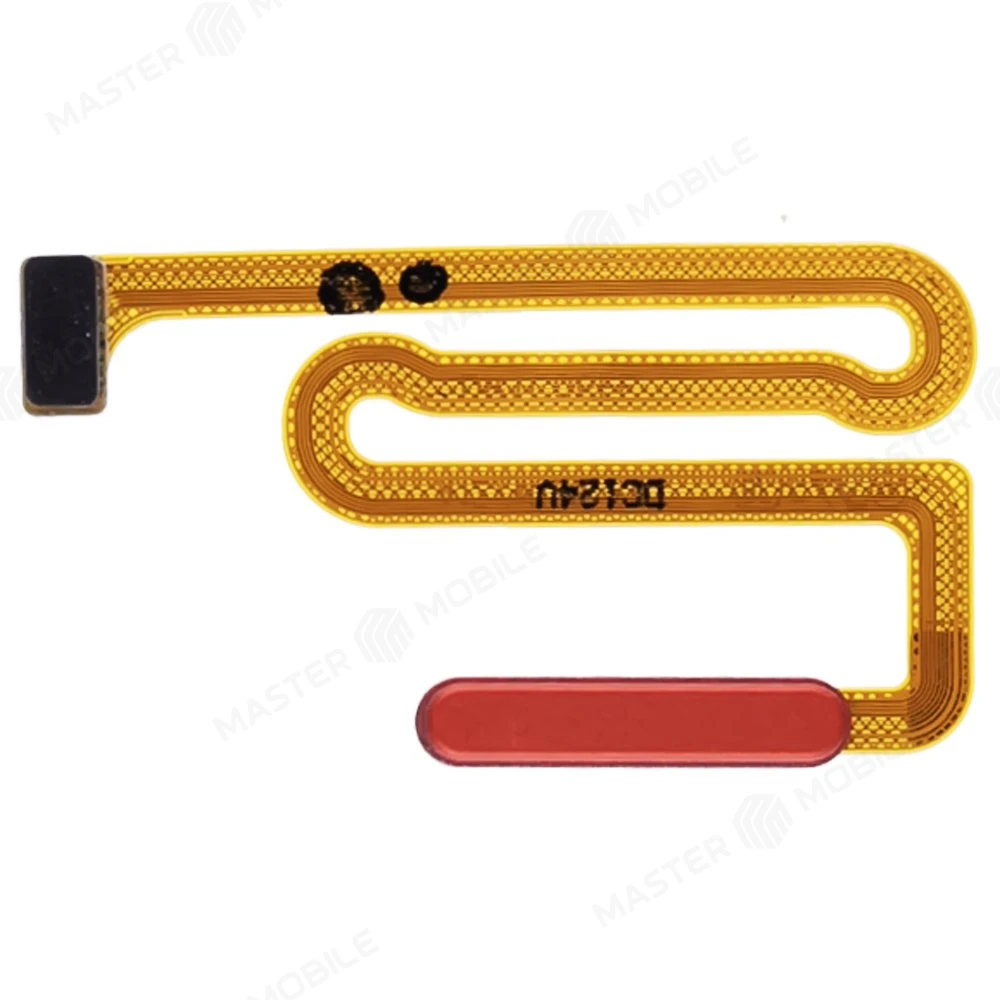 Шлейф для Samsung A125 Galaxy A12 / A135 Galaxy A13 / M127 Galaxy M12 и др. с комп. + сканер отпечатка пальца (кнопка включения) (красный) фото №1