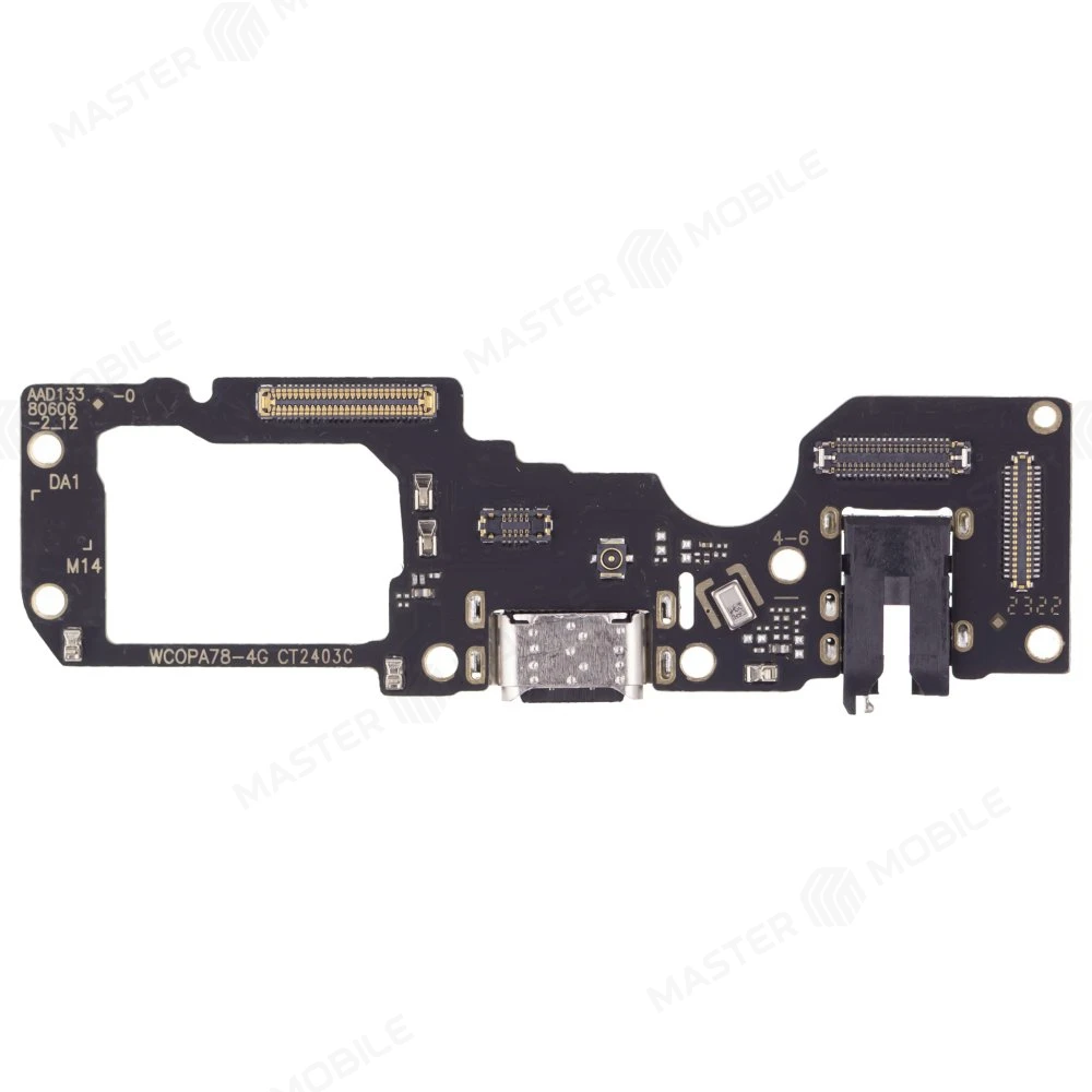 Нижняя плата для OPPO A78 4G (CPH2565) с комп. + разъем зарядки + микрофон фото №1
