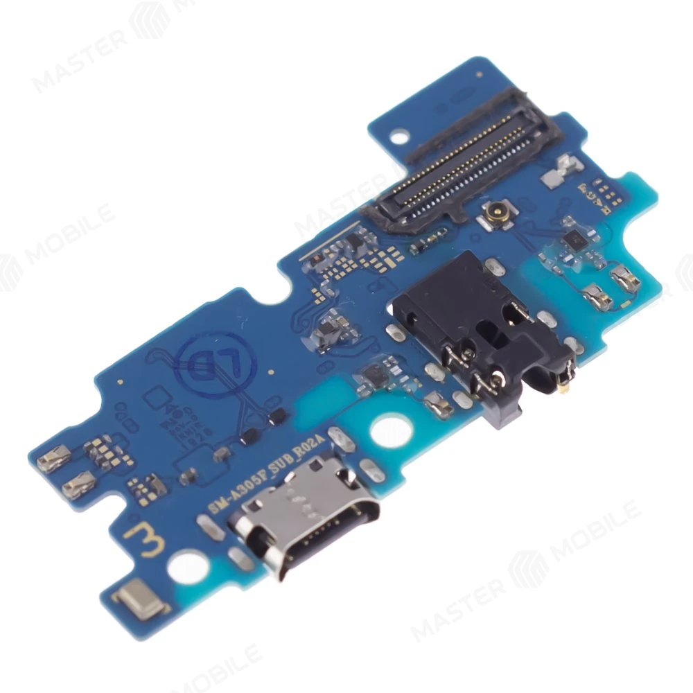 Нижняя плата для Samsung A305 Galaxy A30 с комп. + разъем зарядки + разъем гарнитуры + микрофон (ORIG100) фото №3