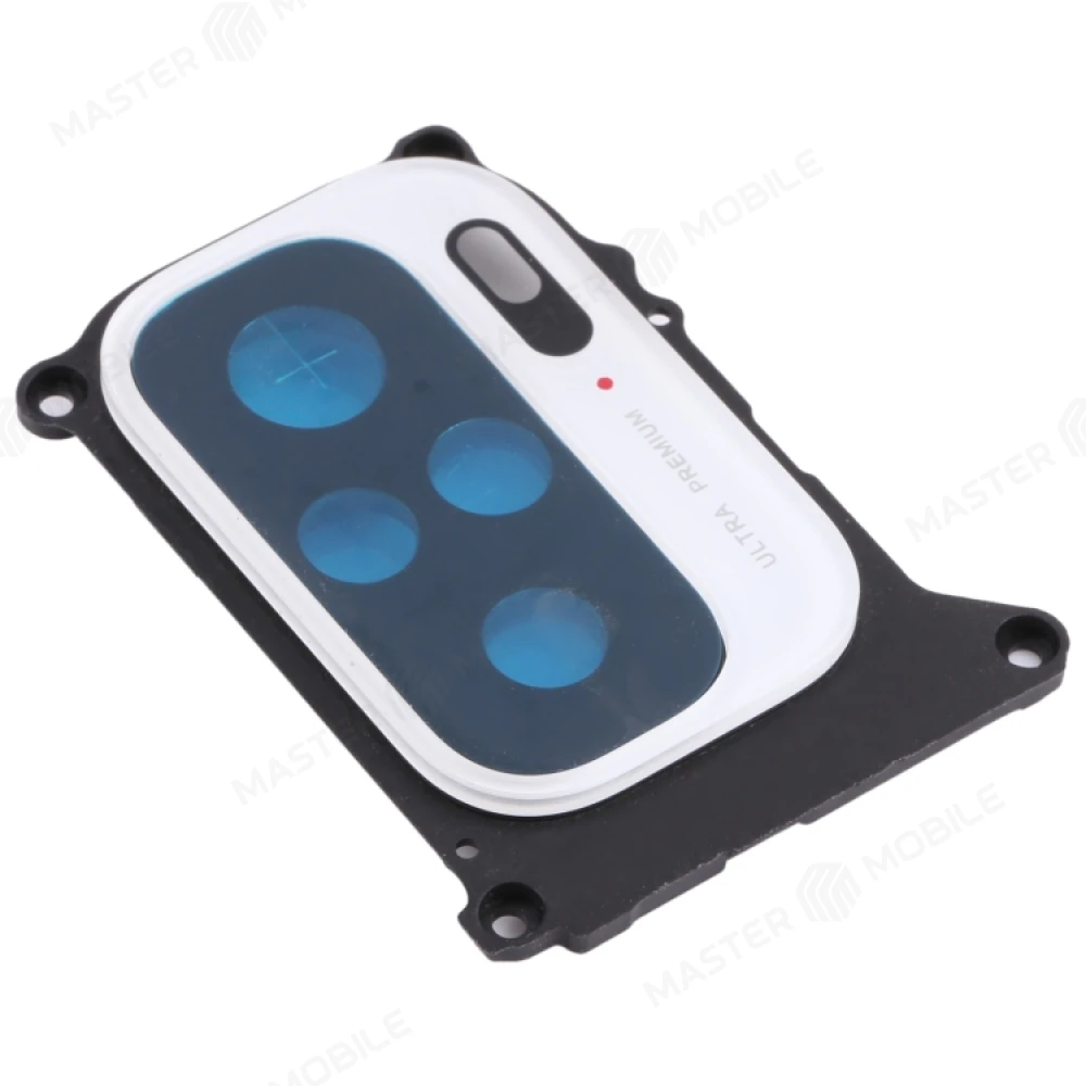 Стекло задней камеры для Xiaomi Redmi Note 10 4G (M2101K7AG) / Redmi Note 10S (M2101K7BG) / Poco M5s (2207117BPG) (в рамке) (белый) фото №1