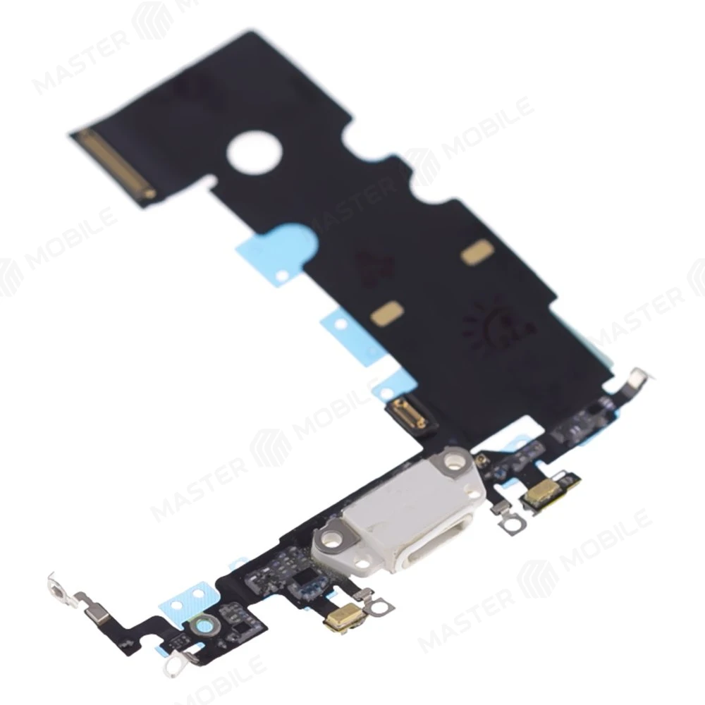 Шлейф для Apple iPhone SE 2020 с комп. + разъем зарядки + микрофон (белый) (ORIG100) фото №3