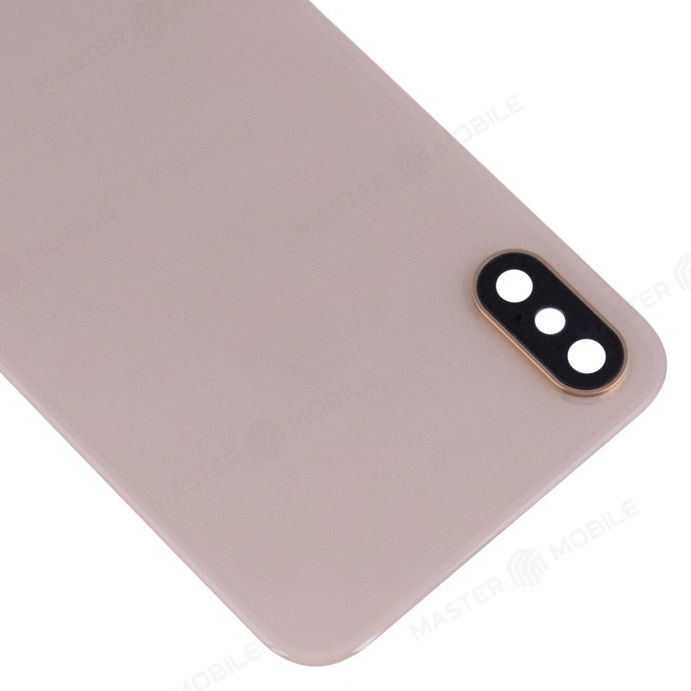 Задняя крышка для Apple iPhone Xs (золотистый) (в сборе со стеклом камеры) (Premium) фото №3