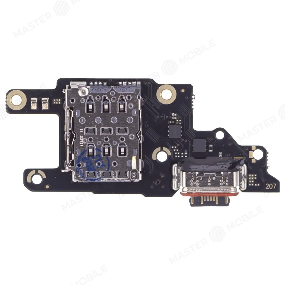 Нижняя плата для Xiaomi Poco X6 Pro (2311DRK48G) с комп. + разъем зарядки + микрофон фото №2