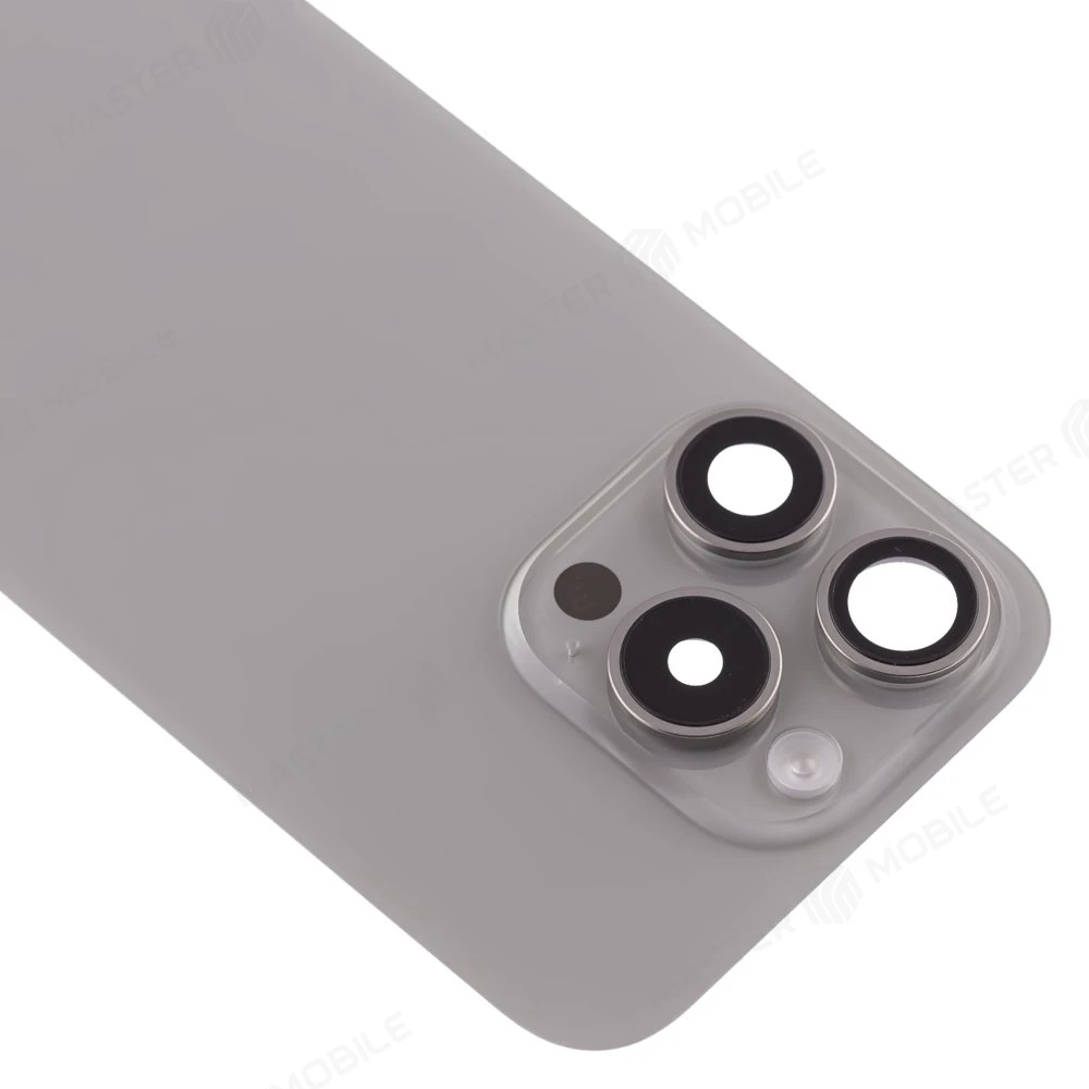Задняя крышка для Apple iPhone 15 Pro (титановый) (в сборе) (с разбора) (ORIG100) (возможен дефект ЛКП) фото №3